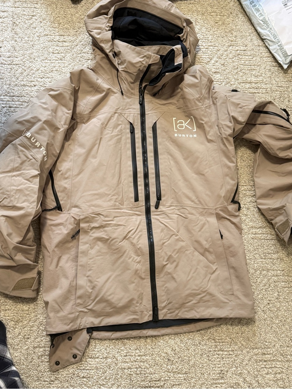 Burton [ak] Sandstone Beige Hooded Snow Jacket